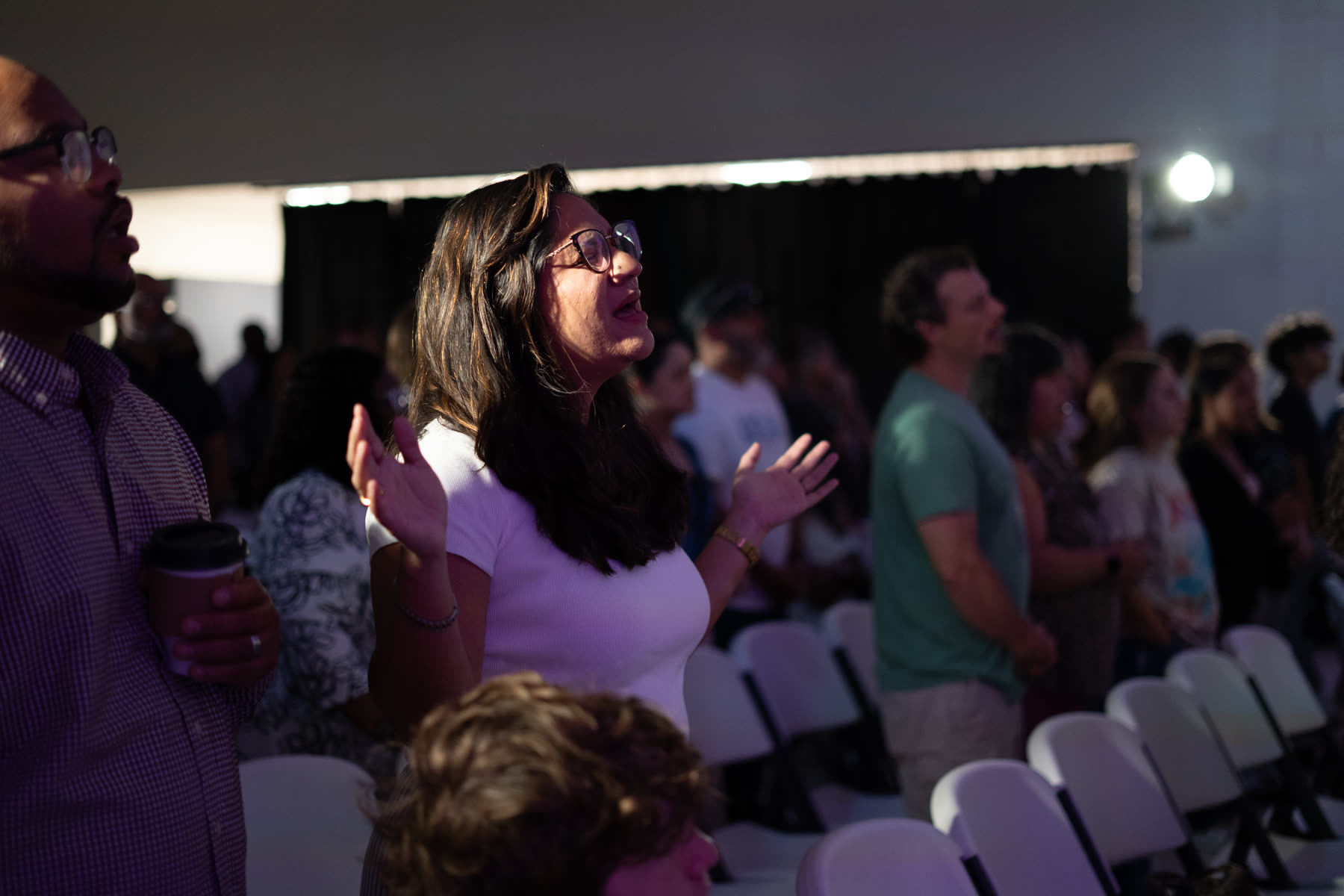 People worshiping at Home Church San Antonio on a Sunday