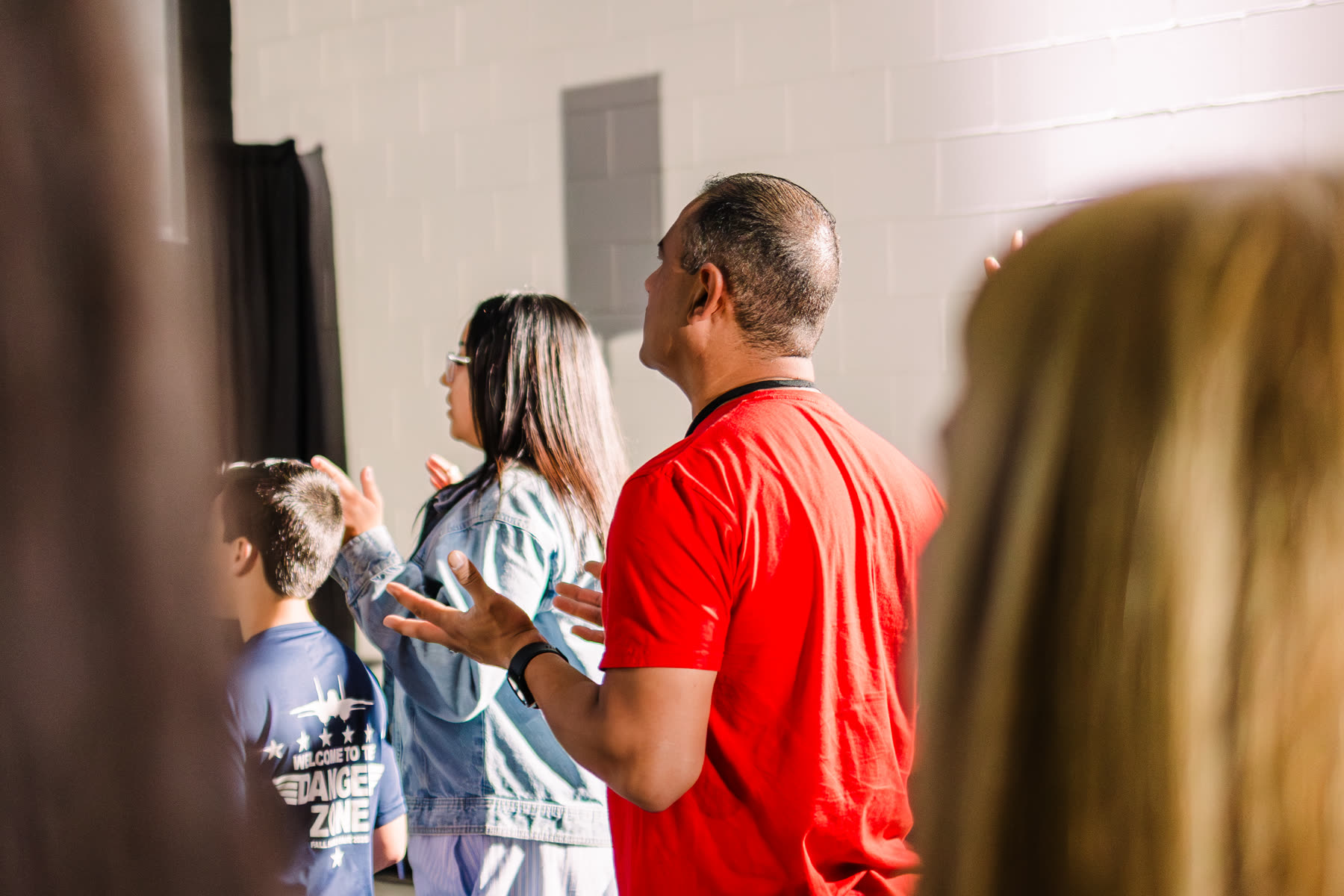 Friends connecting at Home Church
